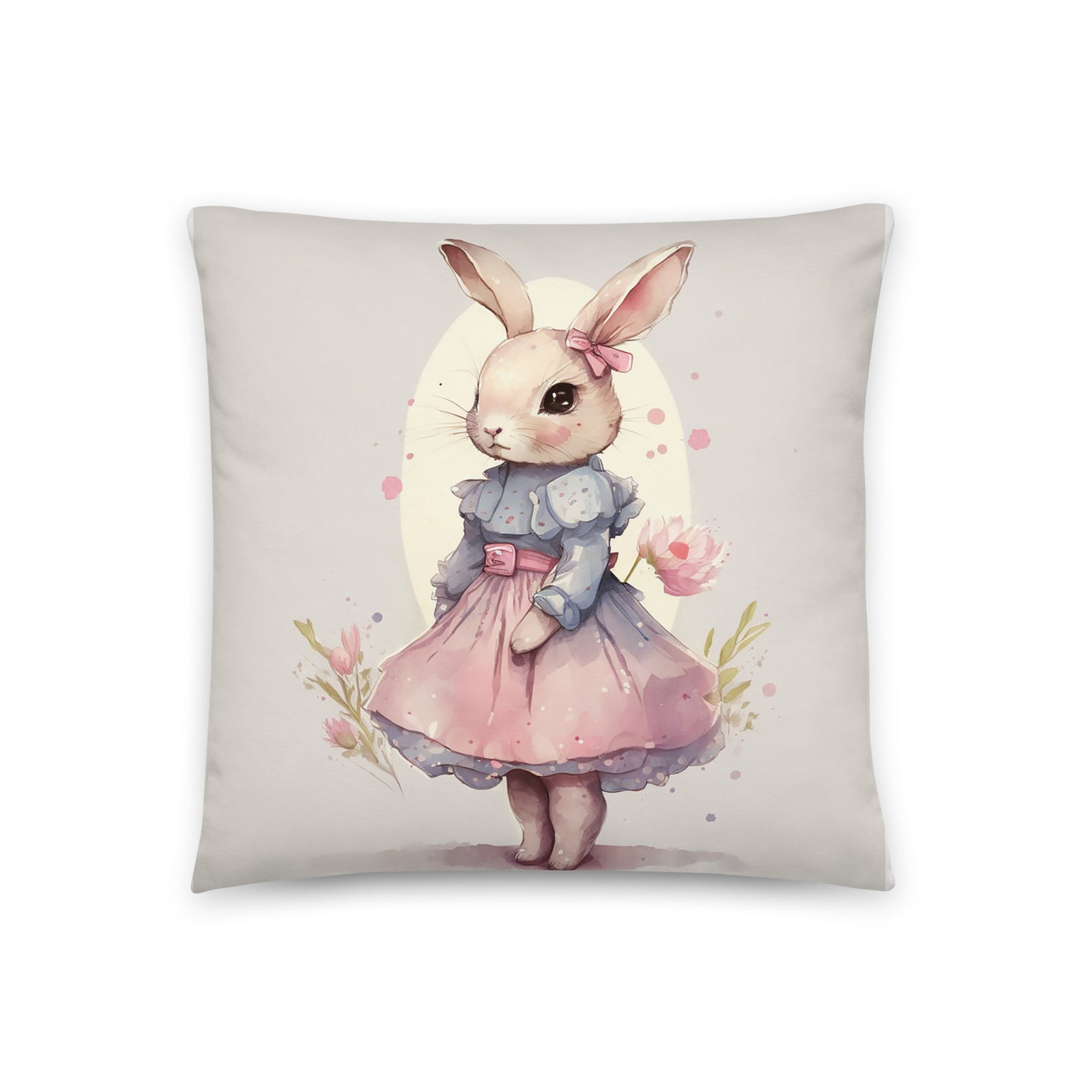 Hase Aquarell Kawaii Kissen