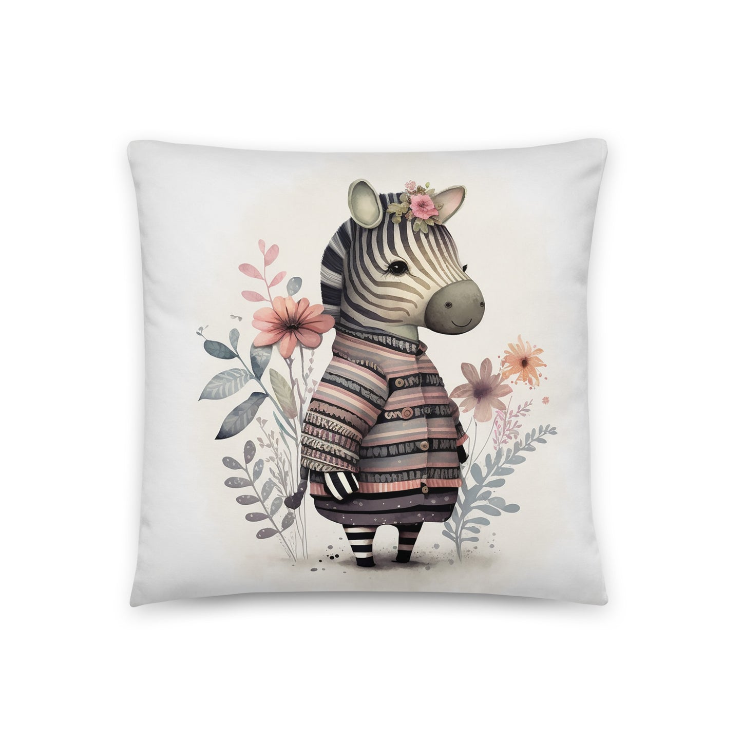 Zebra Aquarell Kawaii Kissen