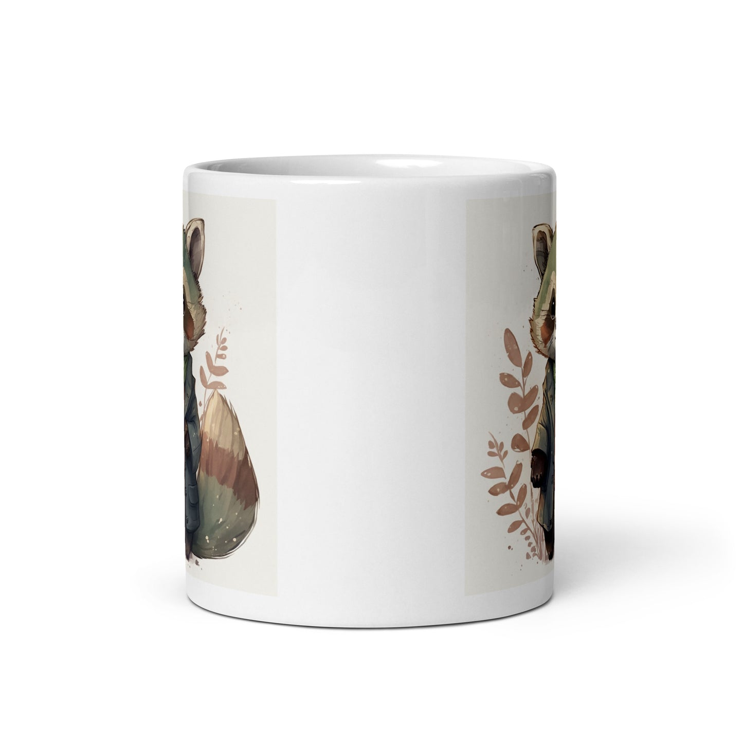 Waschbär Aquarell Kawaii Tasse