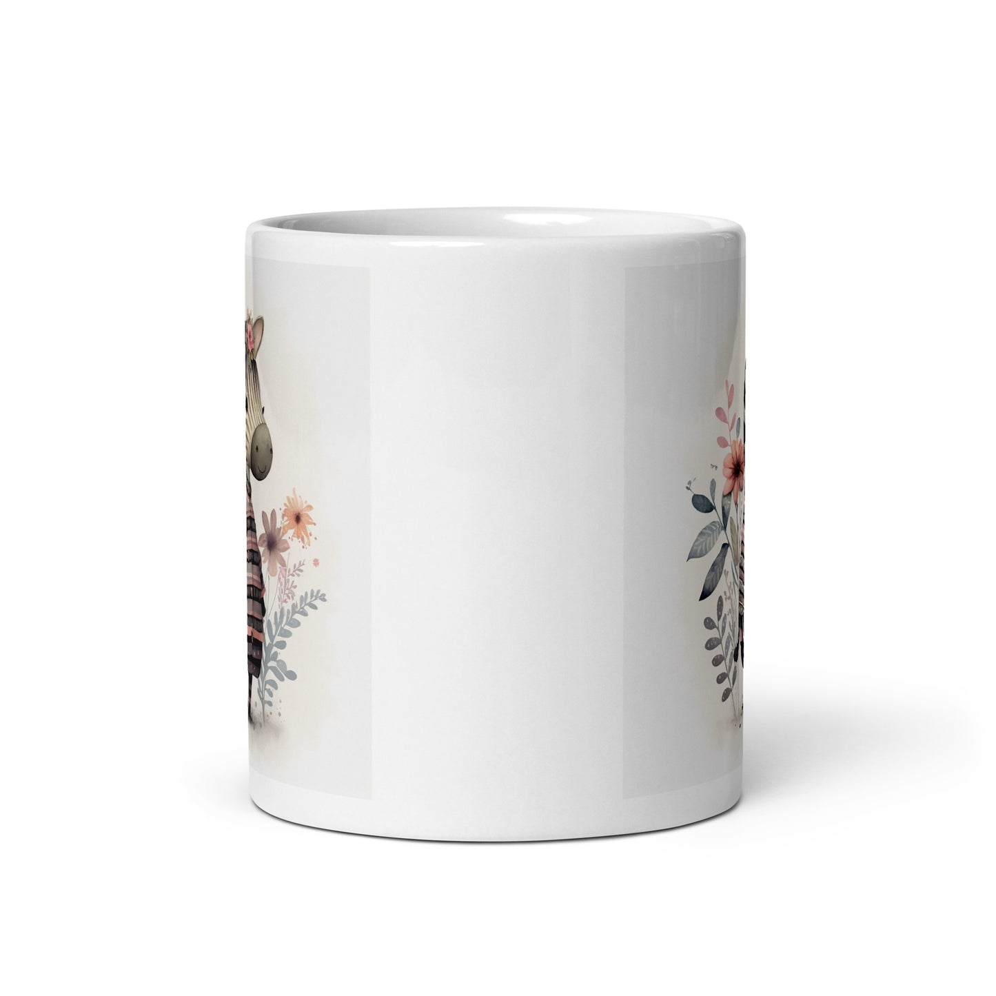 Zebra Aquarell Kawaii Tasse