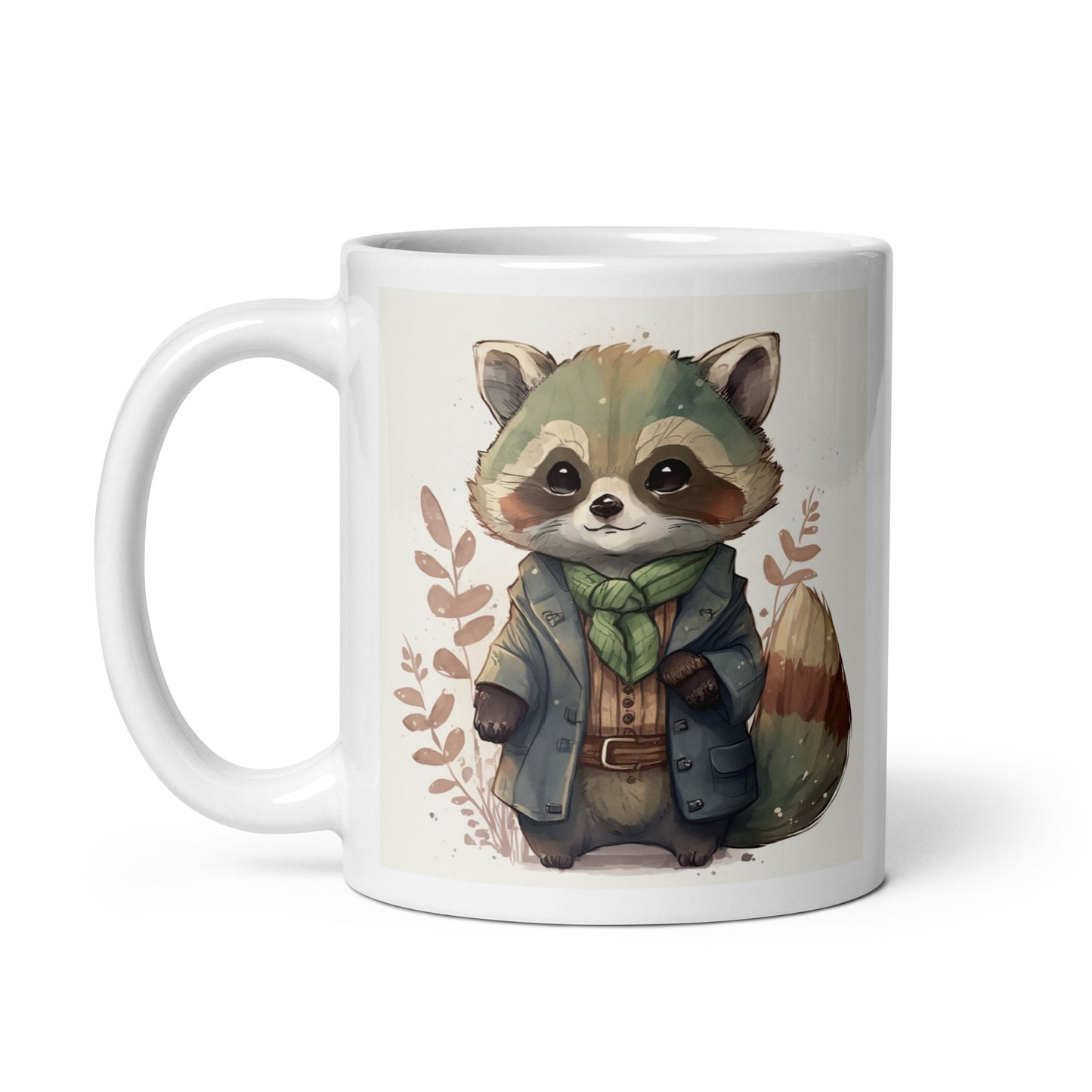 Waschbär Aquarell Kawaii Tasse