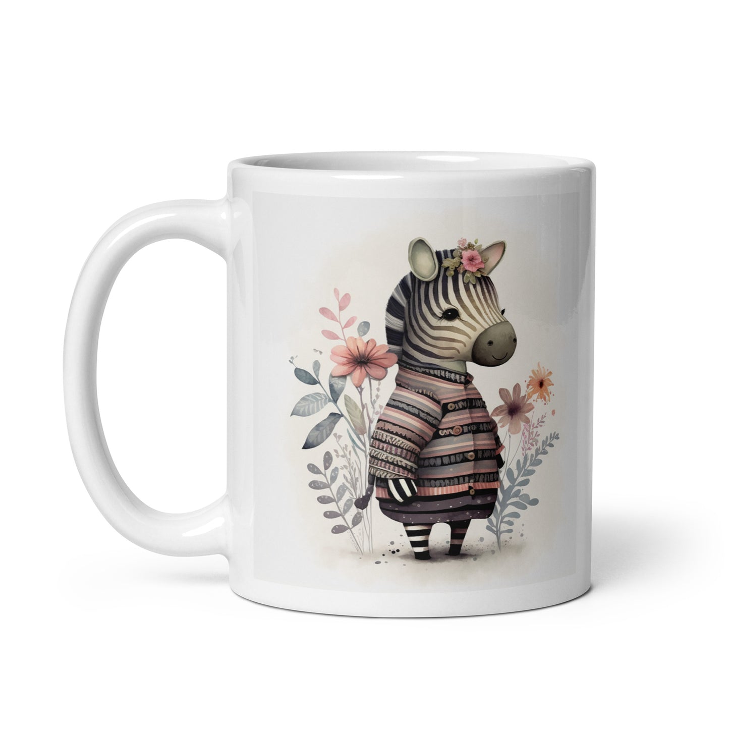 Zebra Aquarell Kawaii Tasse