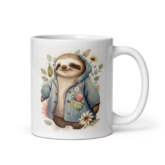 Faultier Aquarell Kawaii Tasse