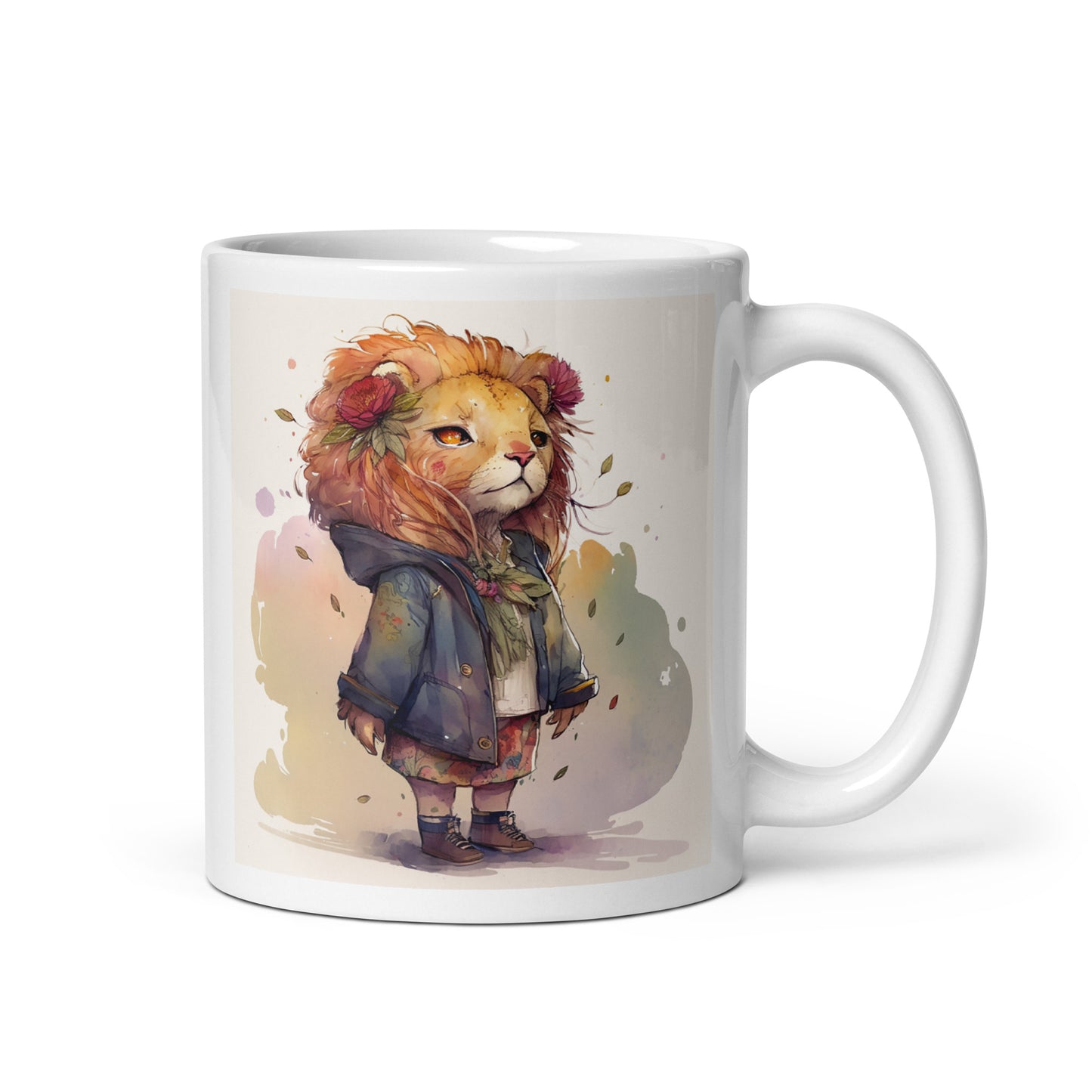 Löwe Aquarell Kawaii Tasse