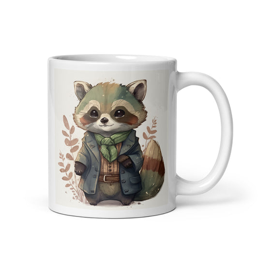 Waschbär Aquarell Kawaii Tasse