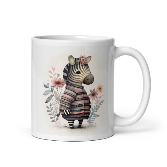 Zebra Aquarell Kawaii Tasse